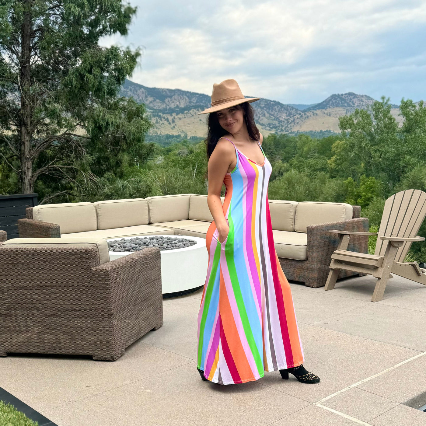 GoddessFlow™ Striped Maxi