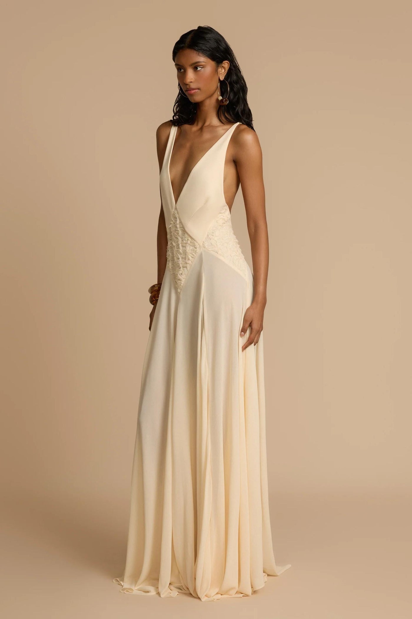 Lavinia Plunging V Maxi Dress