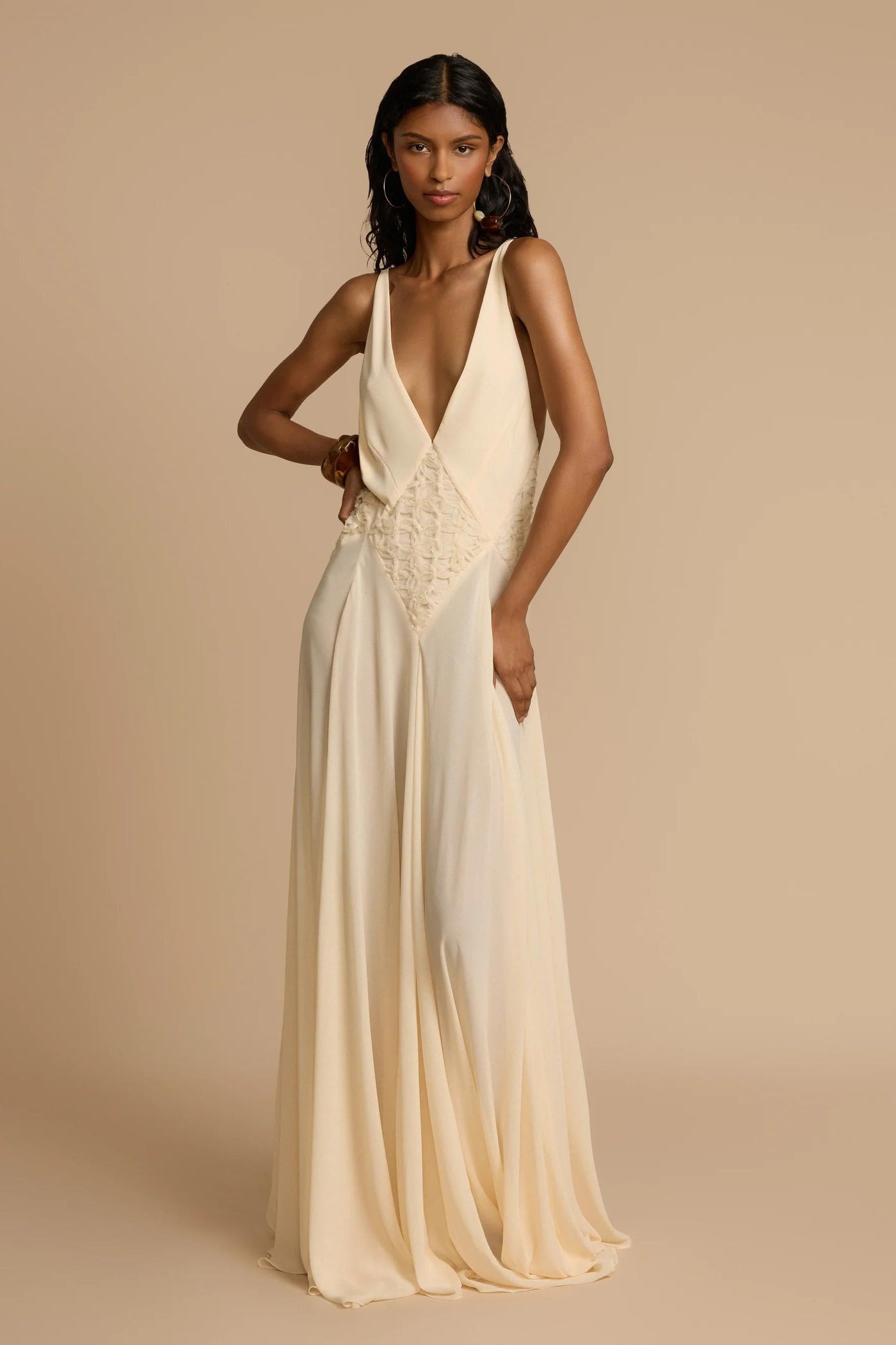 Lavinia Plunging V Maxi Dress