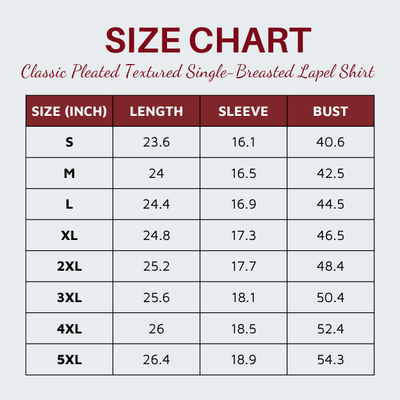 Classic Pleated Textured  Lapel Shirt