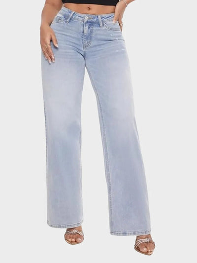 Zeyra – Distressed Wide-Leg Jeans