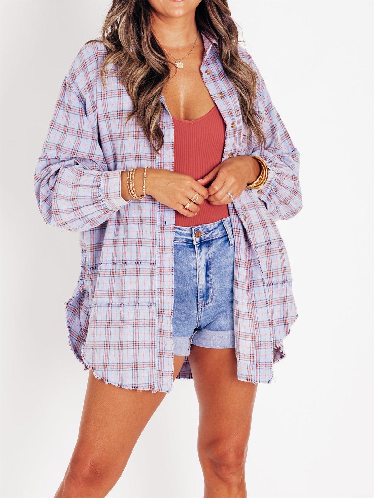 Emberlyn – Plaid Button-Down Shirt