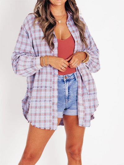Emberlyn – Plaid Button-Down Shirt