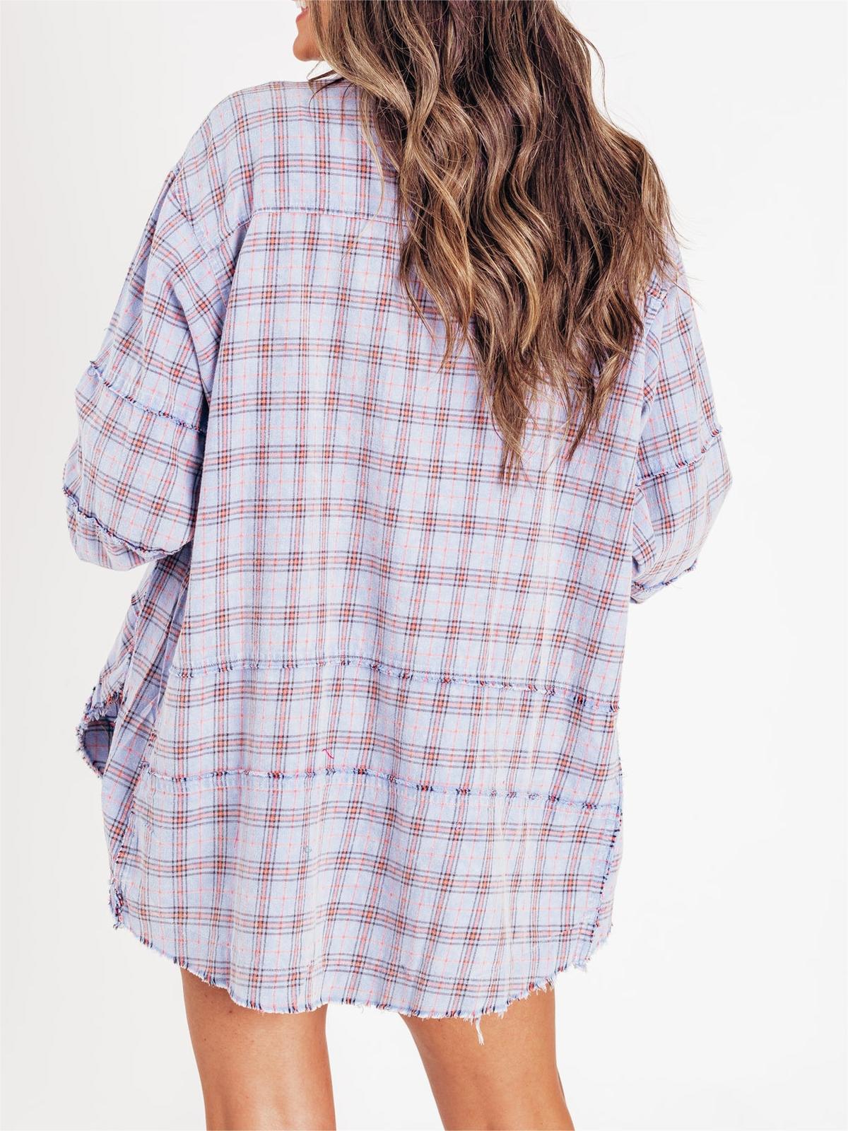 Emberlyn – Plaid Button-Down Shirt