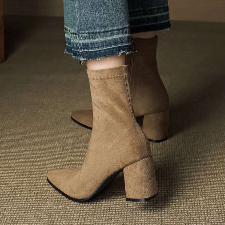 Alora – Genuine Suede Ankle Boots