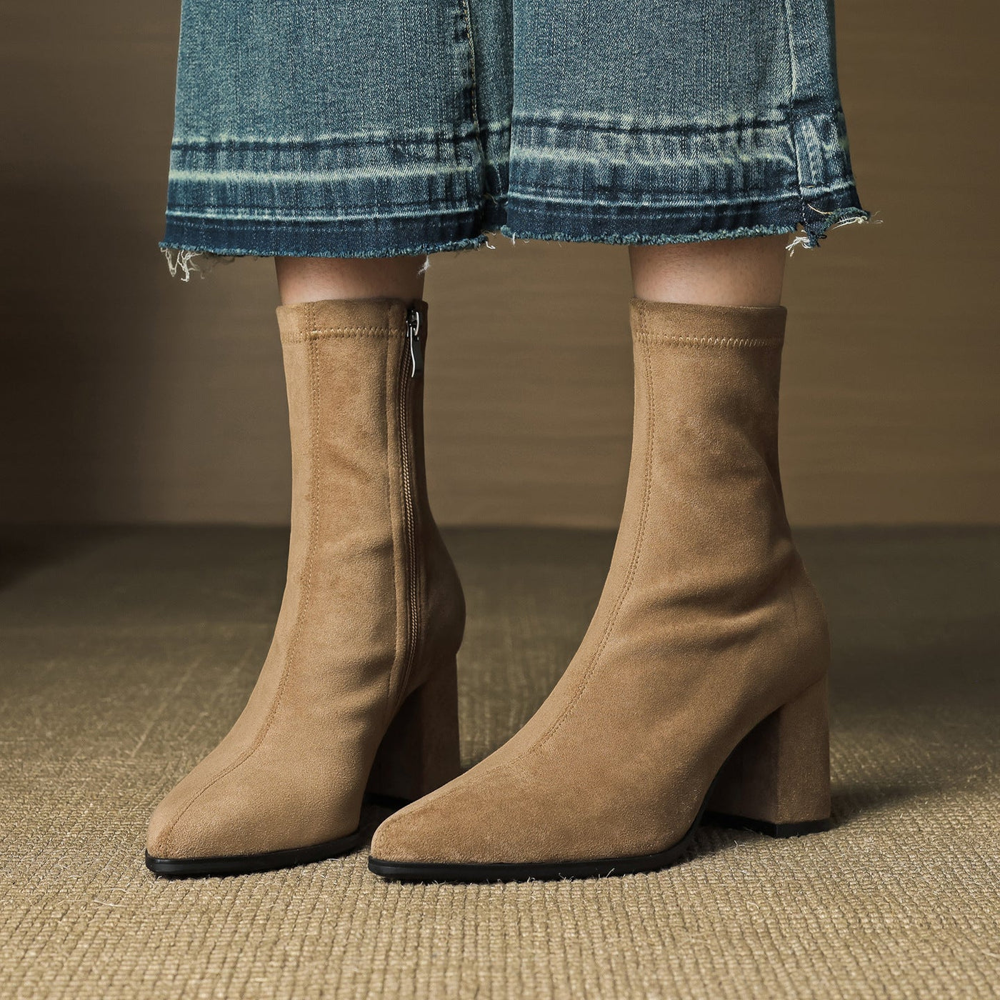 Alora – Genuine Suede Ankle Boots