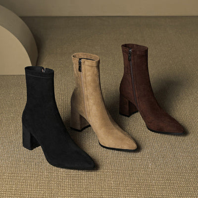 Alora – Genuine Suede Ankle Boots