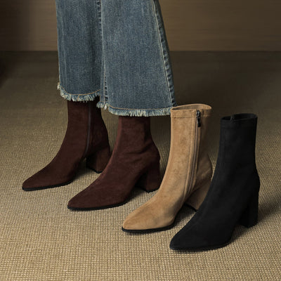 Alora – Genuine Suede Ankle Boots