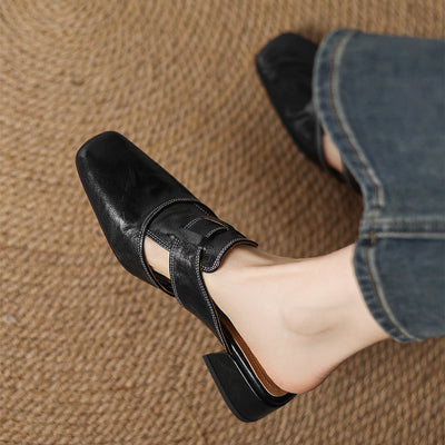 Ivora – Genuine Leather Slip-On Mules