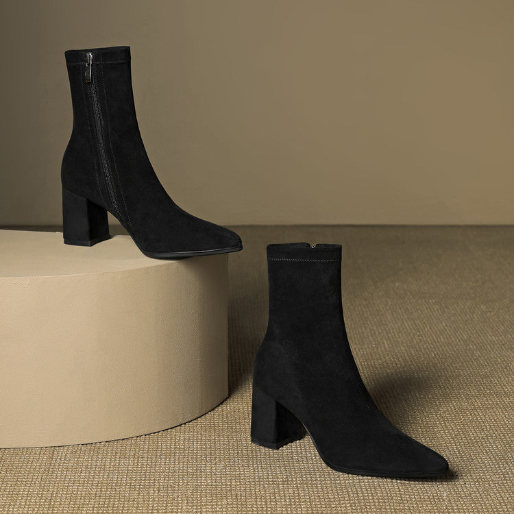 Alora – Genuine Suede Ankle Boots