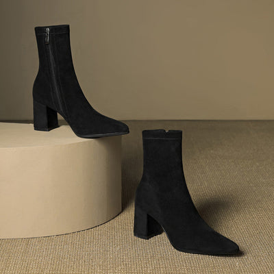 Alora – Genuine Suede Ankle Boots