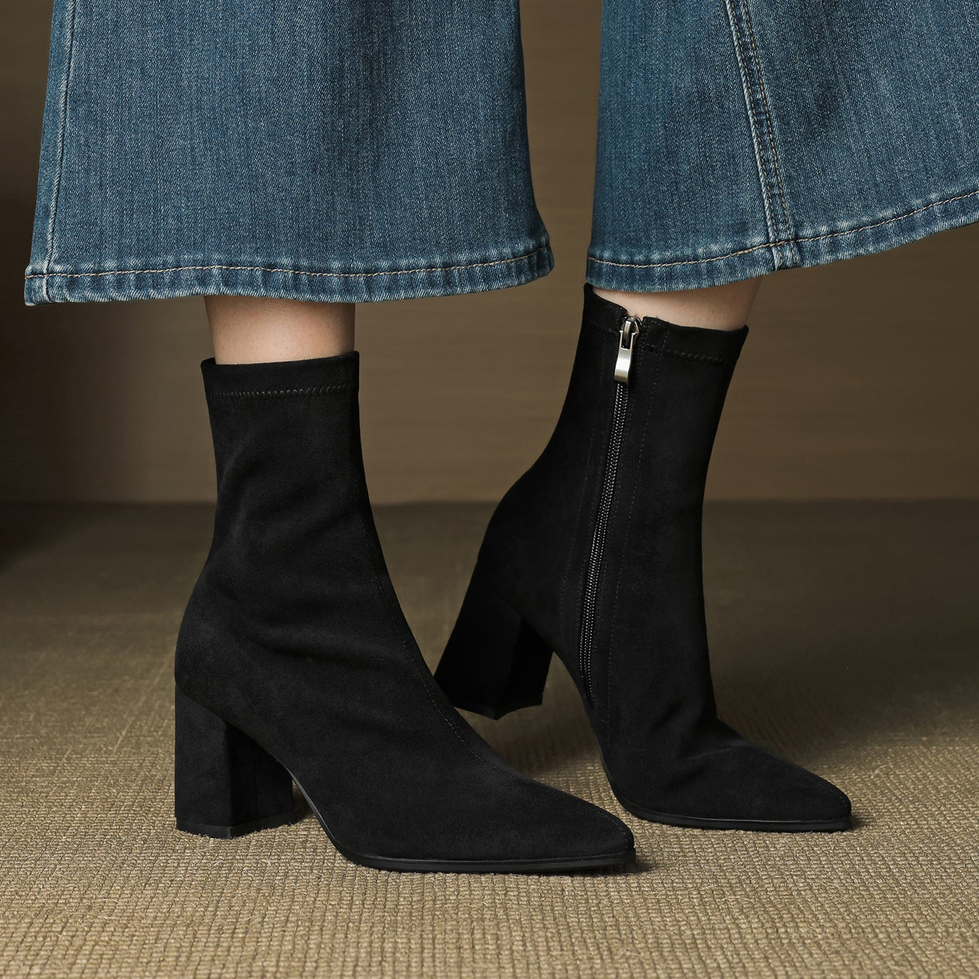Alora – Genuine Suede Ankle Boots