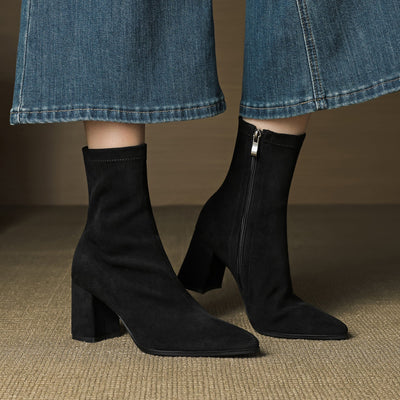 Alora – Genuine Suede Ankle Boots
