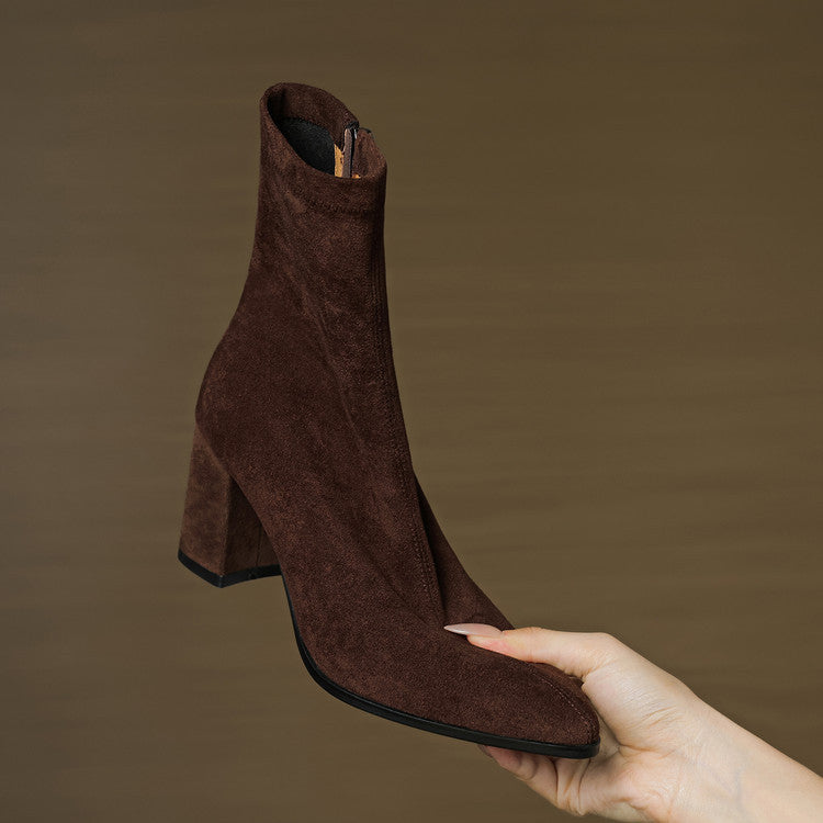 Alora – Genuine Suede Ankle Boots