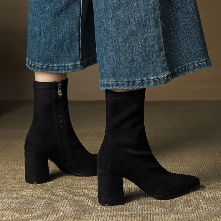 Alora – Genuine Suede Ankle Boots
