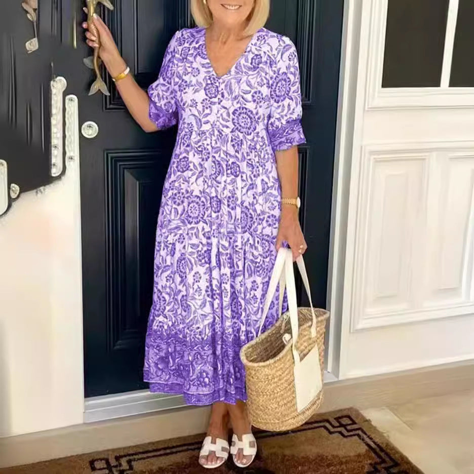 RoseVerve™ Boho Midi Dress