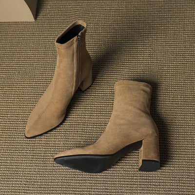 Alora – Genuine Suede Ankle Boots