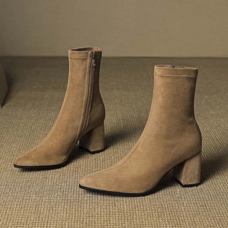 Alora – Genuine Suede Ankle Boots