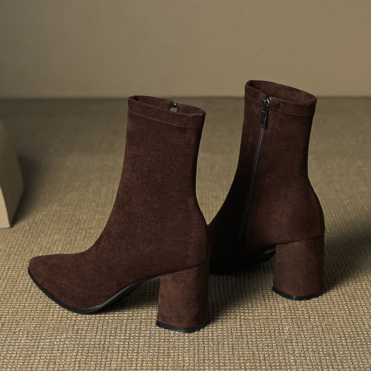 Alora – Genuine Suede Ankle Boots