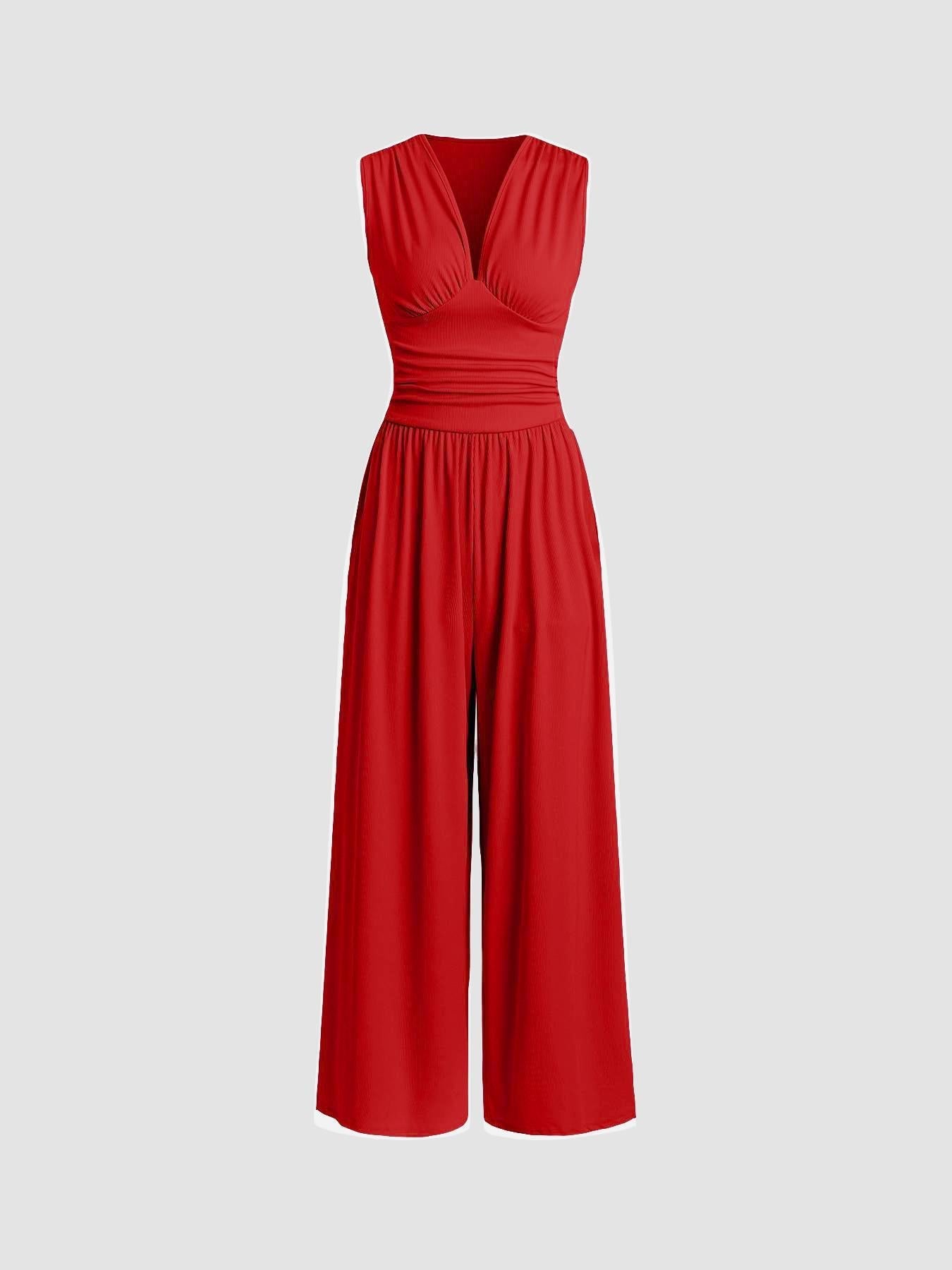 Charity Luxe™ | Chic Sleeveless Wide-Leg Jumpsuit