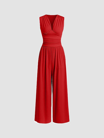 Charity Luxe™ | Chic Sleeveless Wide-Leg Jumpsuit