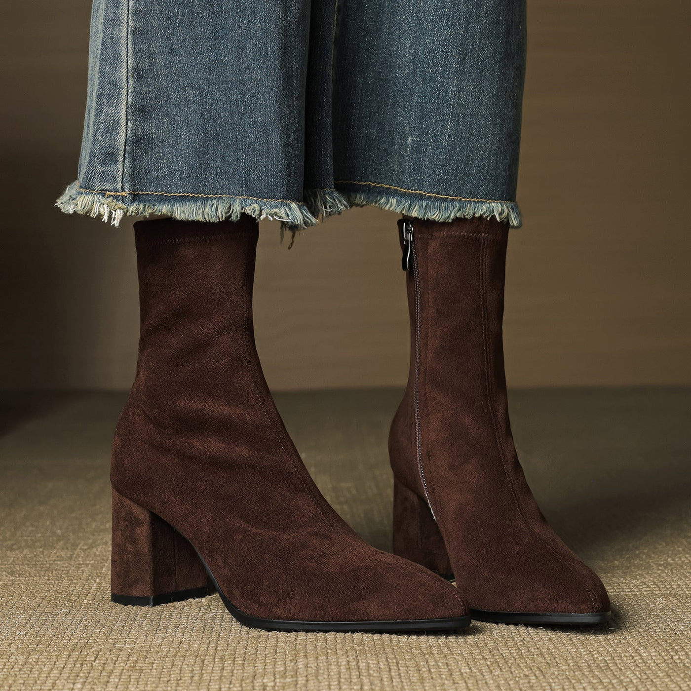 Alora – Genuine Suede Ankle Boots