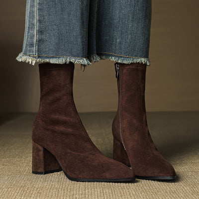 Alora – Genuine Suede Ankle Boots