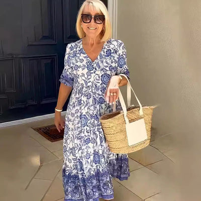 RoseVerve™ Boho Midi Dress