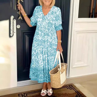 RoseVerve™ Boho Midi Dress