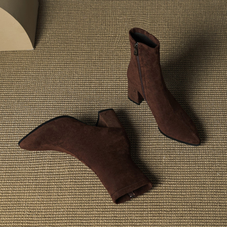 Alora – Genuine Suede Ankle Boots