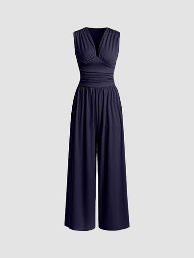 Charity Luxe™ | Chic Sleeveless Wide-Leg Jumpsuit