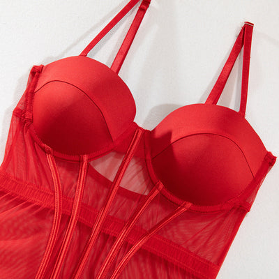 Bexley - Chic Sheer Waistband Bra Lingerie Set