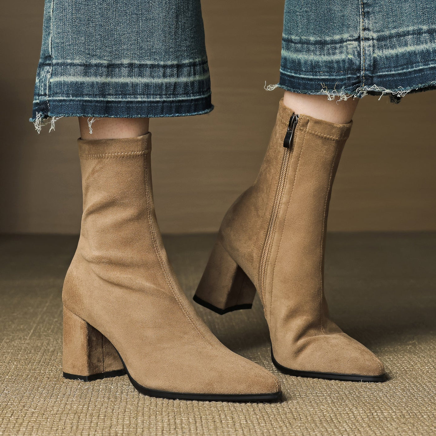 Alora – Genuine Suede Ankle Boots