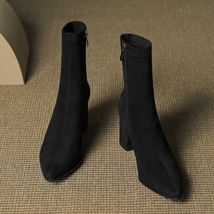 Alora – Genuine Suede Ankle Boots
