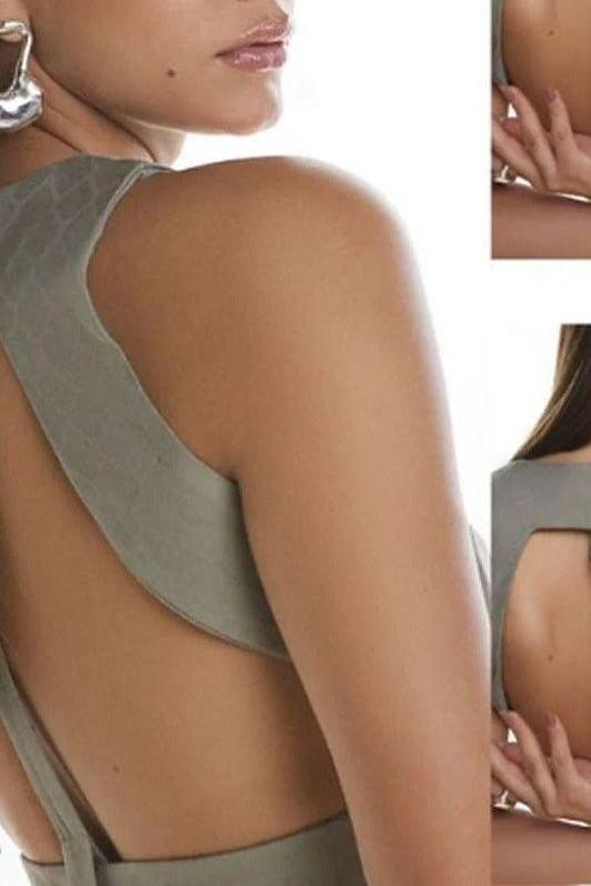 Elara | Casual Backless Vest Set