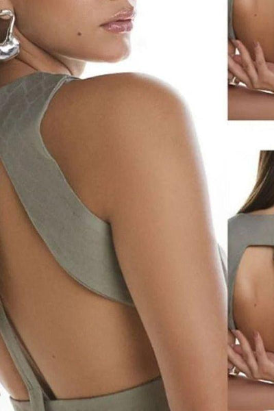 Elara | Casual Backless Vest Set