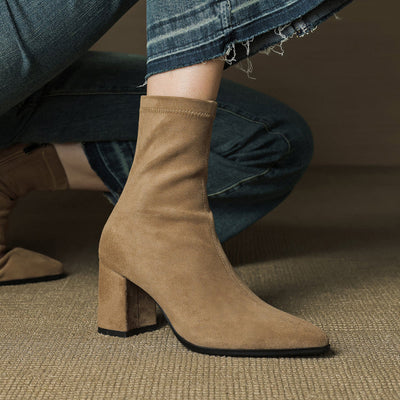 Alora – Genuine Suede Ankle Boots