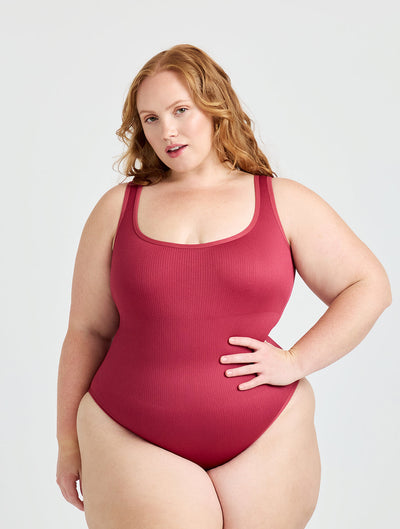 Ribbed Snatched Shapewear Bodysuit
