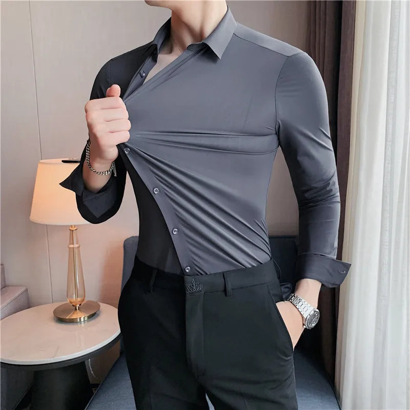 Averro™ – Men’s Ultra Stretch Seamless Long Sleeve Shirt