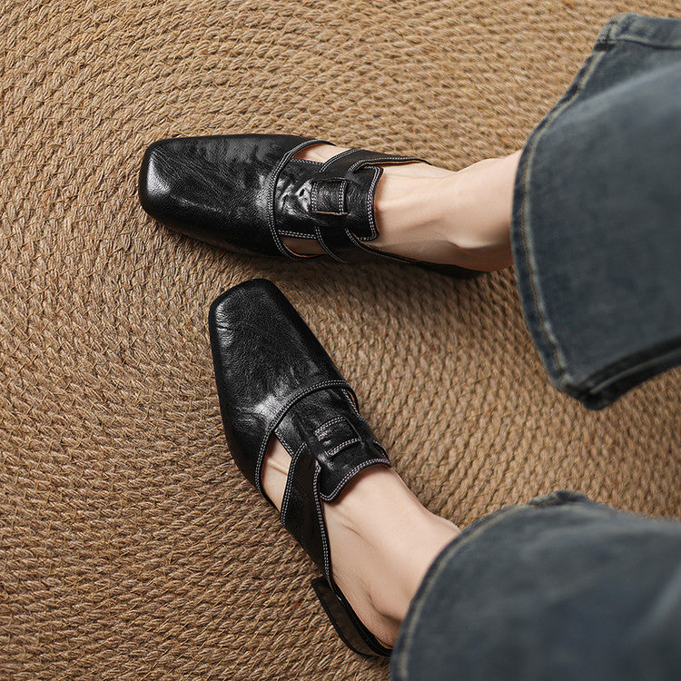 Ivora – Genuine Leather Slip-On Mules