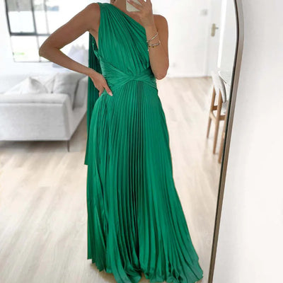Avelisse™ | Off-Shoulder Pleated Maxi Dress
