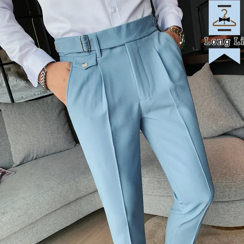 Dawson™ | British Slim-Fit High-Waist Suit Pants for Men