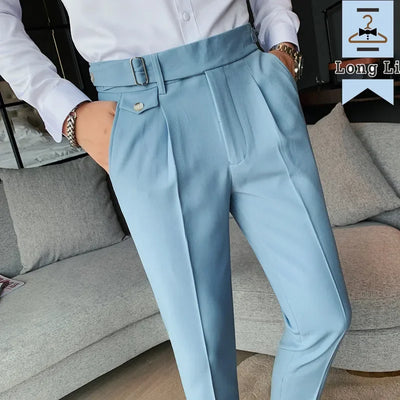 Dawson™ | British Slim-Fit High-Waist Suit Pants for Men