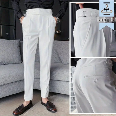 Dawson™ | British Slim-Fit High-Waist Suit Pants for Men
