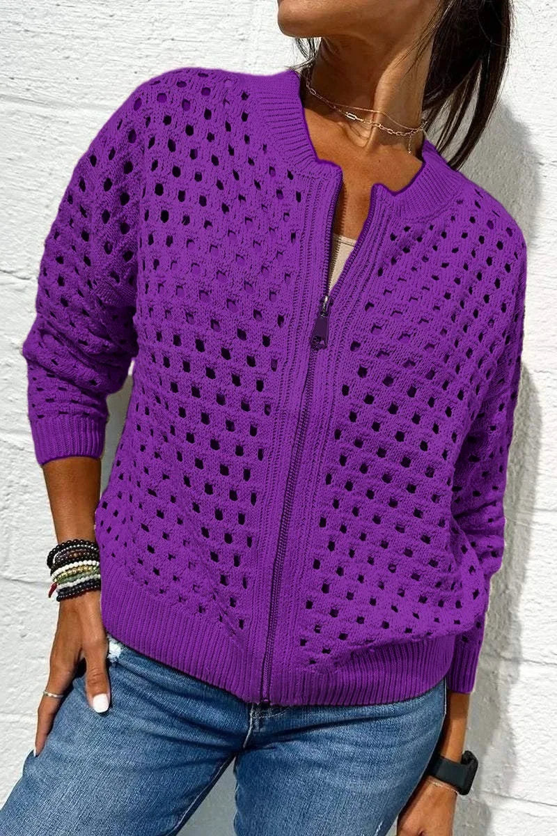 BreezeWeave™ Zip Cardigan