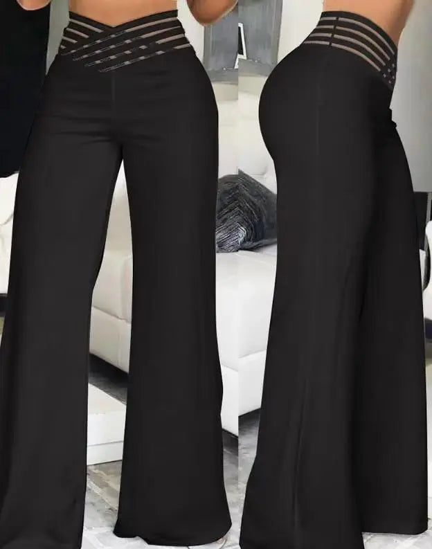 Elaris™ | Elegant High-Waist Cropped Work Pants