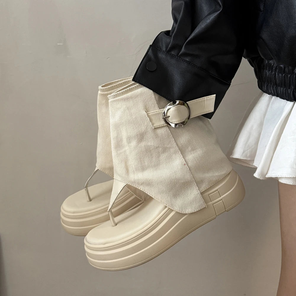 Arlette™ | Hollow-Out Summer Mid-Calf Boots