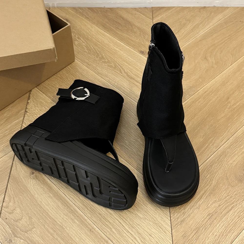 Arlette™ | Hollow-Out Summer Mid-Calf Boots