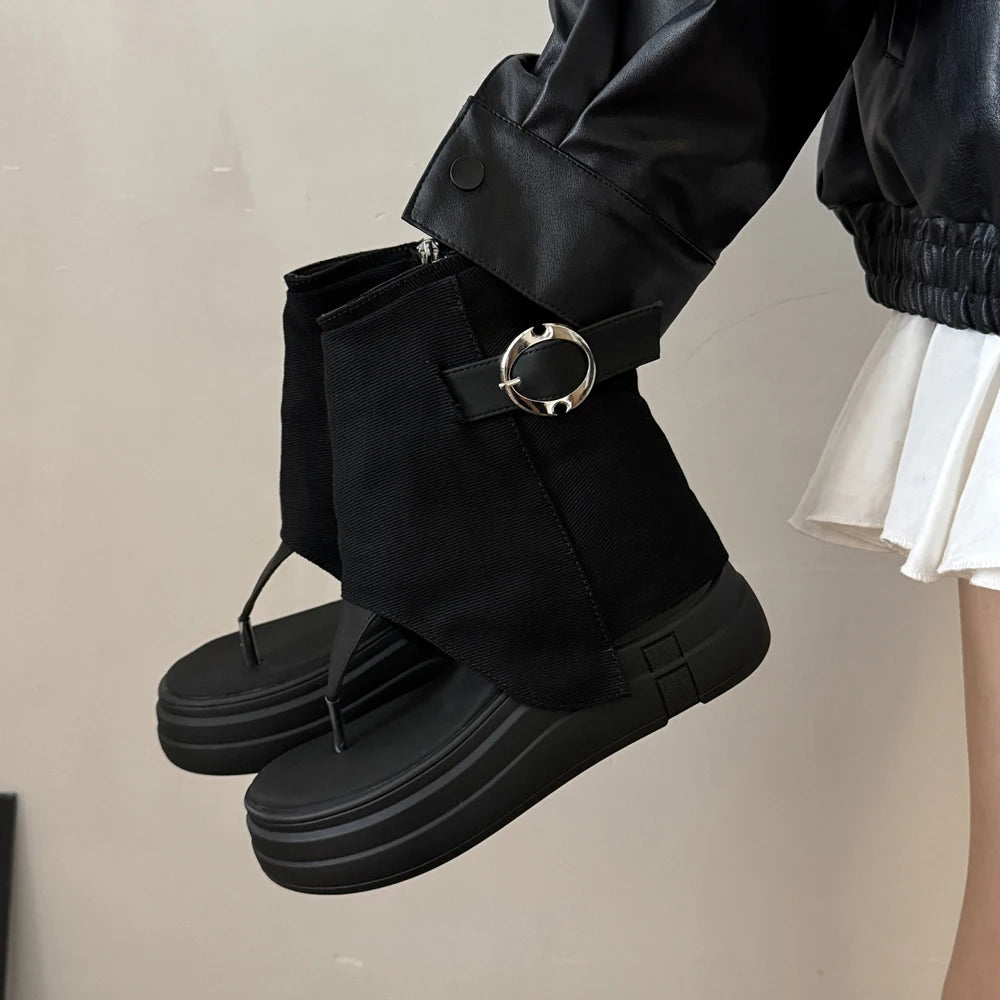 Arlette™ | Hollow-Out Summer Mid-Calf Boots