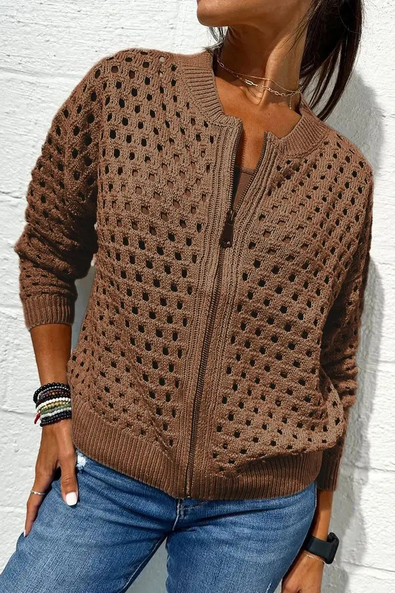BreezeWeave™ Zip Cardigan